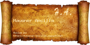 Hausner Ancilla névjegykártya